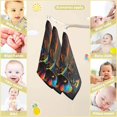 thumbnail image 3 of 5 PCS Retro Gramophone Musical Baby Muslin Washcloths, Artistic Bright Color Soft Absorbent Face Towel Burp Cloths Cotton Bath Wipes Infant Wash Cloth for Newborn Boys Girls, 3 of 7