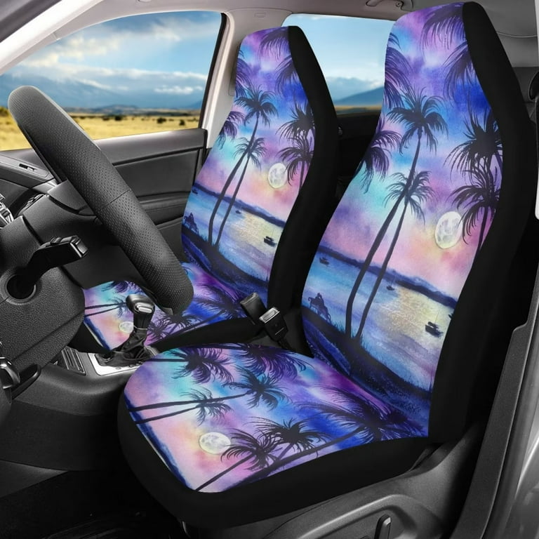 Galaxy Car Seat Cover Set (Black), Car Seat Protector, Interior Car  Accessories, Front and Bench Seat Covers, Washable, Fabric, Spill  Protectant, Stain Protectant, Easy Installation 