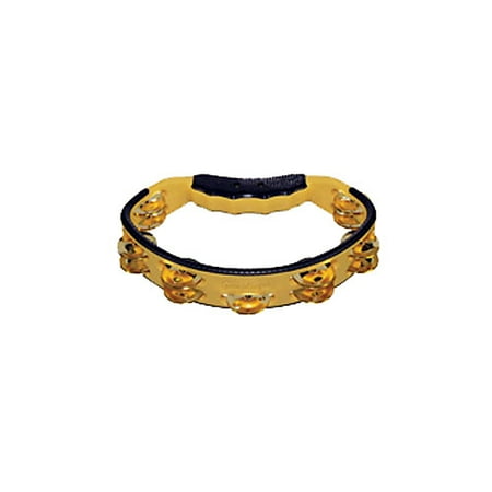 Gon Bops Yellow Tambourine w/Brass Jingles