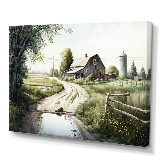 Designart Welcome To The Farm I Canvas Wall Art