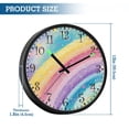 thumbnail image 3 of Voice Activated Clock with Glow Light 12 Inch Large Silent Wall Clock Battery Operated for Home Decor Glittery Rainbow, 3 of 8