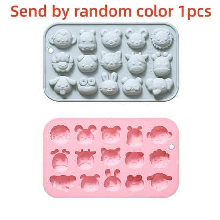 

15 Grids Cute Animal Head Aromatherapy Candle Silicone Molds DIY Creative Animals Candy Chocolate Ice Creme Mold Cake Decoration