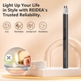 thumbnail image 3 of REIDEA Lighter S4 Pro Electric USB Rechargeable Safety Lock with LED Battery Indicator Flameless Windproof Arc Plasma Lighter for Candle, Fireworks (Black), 3 of 7