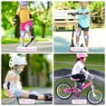 thumbnail image 6 of Knee Pads for Kids Toddler Knee Pads and Elbow Pads Wrist Guards with Drawstring Bag Adjustable Protective Gear Set for Girls Boys Skating Cycling Skateboard Scooter,3-8 Years,Colorful, 6 of 6