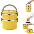 thumbnail image 2 of 2 Layer Stainless Steel Insulated Lunch Box, Leak-Proof Food Container with Lid for Office, Work, School, And Portable Meal Storage Harlik, 2 of 4