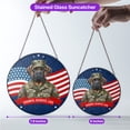 thumbnail image 5 of Happy Father's Day Honoring Veterans Bullmastiff in Army Uniform Stained Glass Suncatcher Dog Lover Window Hanging Sign Decor - 13007, 5 of 5