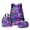 4 Style, variant on New cartoon anime cool Korean-style letter 3D print large-capacity student backpack, lunch bag, and pencil case three-piece set