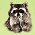thumbnail image 3 of CafePress - Cute Humorous Watercolor Raccoon Blowing A Kiss In - Infant T-Shirt, 3 of 4