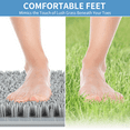 thumbnail image 3 of Yolife Non-Slip Grass Bath Mat with Strong Suction Cups, 25.6"x13.4" Quick-Drain Shower Floor Mat for Foot Scrubbing & Massage, Light Grey, 3 of 8