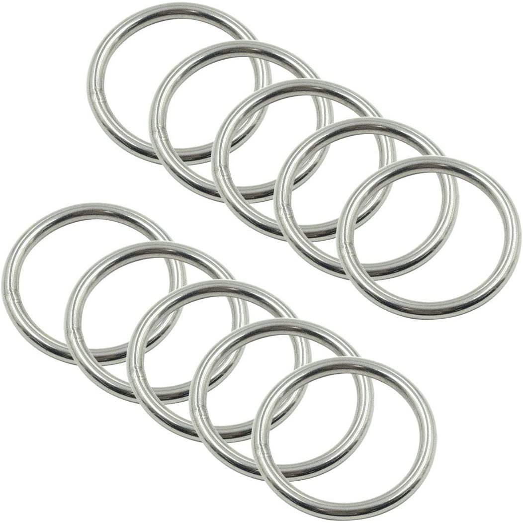 Extra Thick 2 Inch  Inside Diameter Welded Heavy Duty O-Rings 5 QTY 