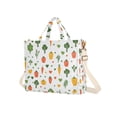 thumbnail image 7 of FORMRS Womens Corduroy Tote Bag Crossbody Shoulder Handbag with Pocket, Green Cute Vegetables, 7 of 7