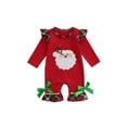 thumbnail image 1 of goowrom Christmas Jumpsuit Santa Claus  Plaid Pattern Romper with Bows, 1 of 8