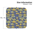 thumbnail image 2 of Lsque Cartoon Submarines Pattern 4" Drink Coasters Set of 4, PVC Leather Absorbent Coasters, Table Coaster Set Decorative Coffee Cup Coasters Housewarming Gift -Square, 2 of 6