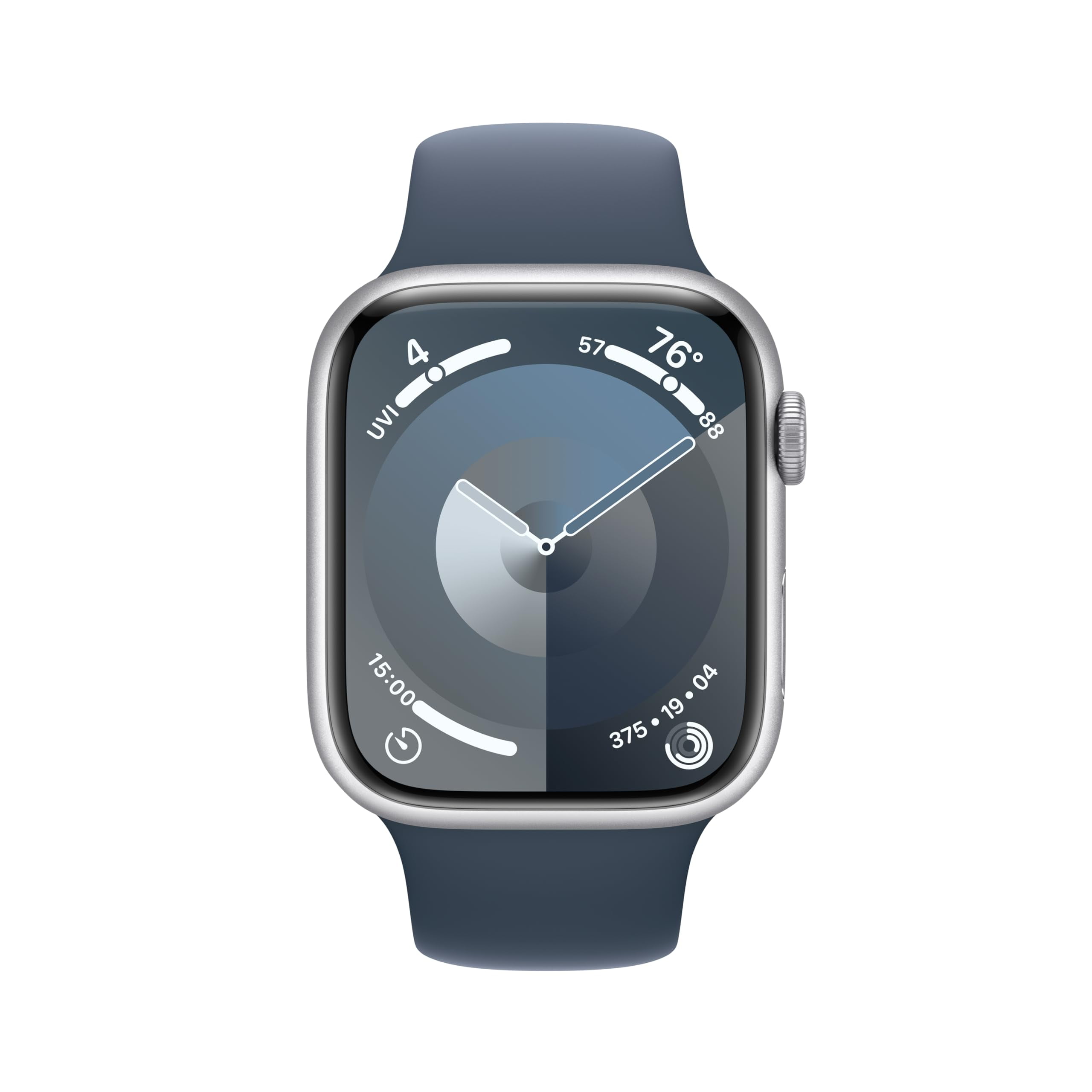 Restored Apple Watch Series 9 (GPS, 45mm) - Aluminum Case - Silver Sport Band (Refurbished)