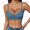 Blue, variant on Women Low Cut Underwire Push Up Bra Half Cup Comfort Lingerie Adjustable Thin Strap Deep V Gathering Support Bra Pink 80B