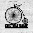 thumbnail image 2 of Craftnamesign Custom Vitage Bicycle Metal Wall Art LED Light, Custom Fashioned Bicycle Name Sign, 2 of 5