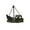 Shipwreck, variant on Resin Ship Decor for Aquarium - 5 Style Options (Pirate Ship, Sunken Ship, Red Net Ship, Shipwreck, Blue Sail Ship) Aquatic Ornament with Hiding Caves