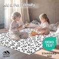thumbnail image 4 of ODIKA 4'x6' Machine Washable Non-Slip Area Rug, Stylized Dalmatian Inspired Interlocking Spotted High Traffic Rug, Black, 306947, 4 of 5