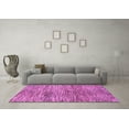 thumbnail image 3 of Ahgly Company Indoor Round Abstract Purple Modern Area Rugs, 5' Round, 3 of 4