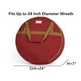 thumbnail image 2 of Covermates Keepsakes Christmas Wreath Storage Bag - Heavy Duty Polyester - Interior Pouch - Dual Zipper Pulls - Holiday Storage, Red, 2 of 9