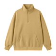 thumbnail image 6 of Horkkom Quarter Zip Pullover Women Solid Color Casual Mock Neck Sweatshirt Comfort Fall Sweatshirt with Pockets S, 6 of 6