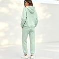 thumbnail image 5 of Stralyhd Sweatsuits Women 2 Piece Outfit Loose Fit Hoodies and Joggers Fleece Lounge Sets Workout Fall Fashion Tracksuits Sets Mint Green S, 5 of 6