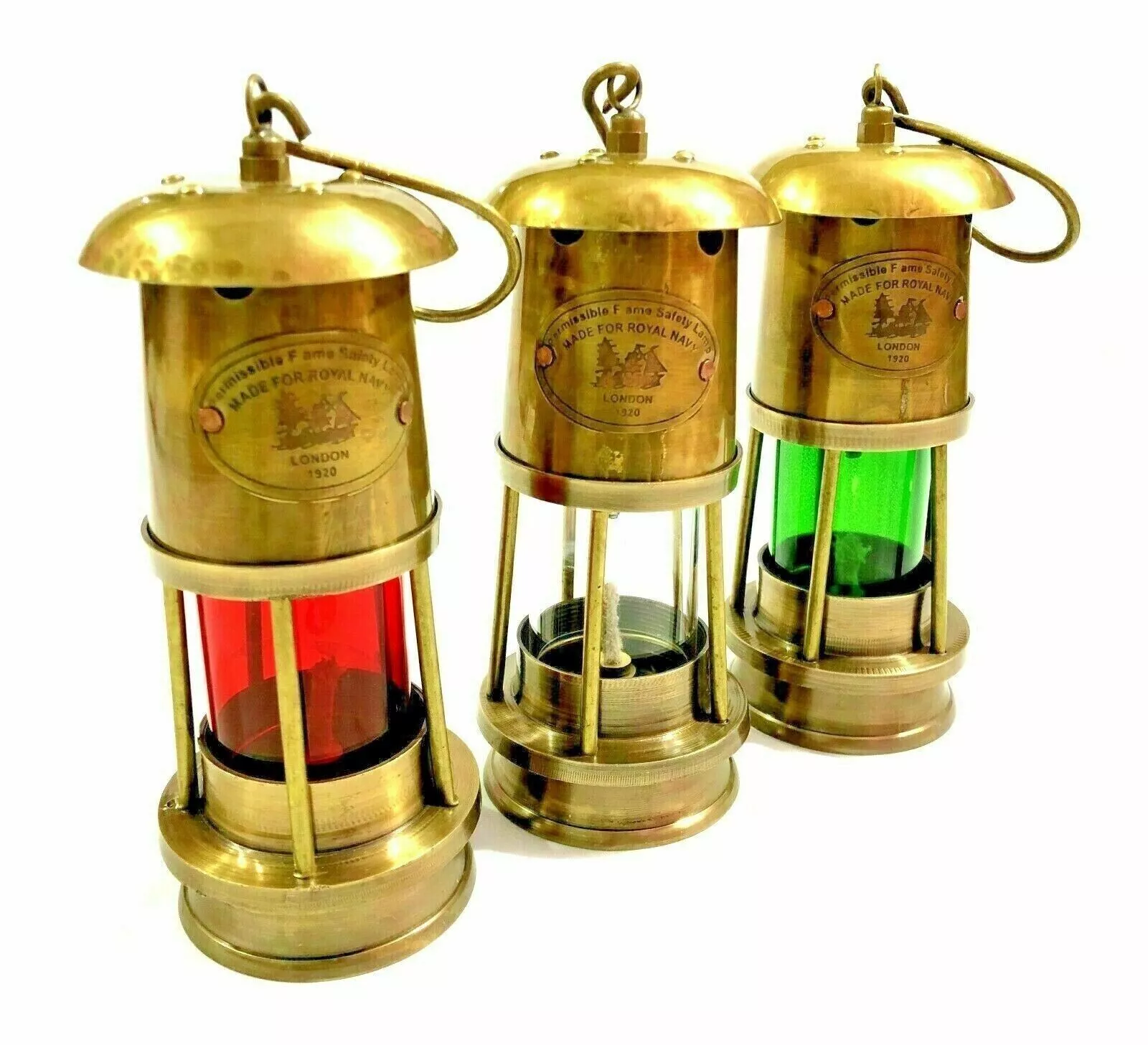 Vintage Antique Brass Miner Lamp Lantern Collectible Nautical Maritime Ship Lantern Oil lamp Boat Lighting