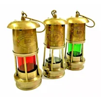 Vintage Antique Brass Miner Lamp Lantern Collectible Nautical Maritime Ship Lantern Oil lamp Boat Lighting