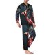thumbnail image 2 of Balery American Flag Pijama para Hombre de Dos Piezas con Manga Larga, Conjunto de Dormir y Descanso Suave con Bolsillos-Medium, 2 of 7