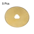 thumbnail image 3 of Unique Bargains Rotary Cutter Blades 45mm Steel for Sewing, Gold Tone, 5 Pieces, 3 of 5