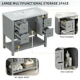 thumbnail image 6 of YesFashion 36'' Bathroom Vanity with Under Mount Sink,Free Standing Vanity Set with 4 Drawers Soft Closing Doors,Solid Wood Frame Bathroom Storage Cabinet, 6 of 10