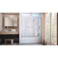 thumbnail image 4 of DreamLine Aqua 56-60 in. W x 58 in. H Frameless Hinged Tub Door with Extender Panel in Chrome, 4 of 8