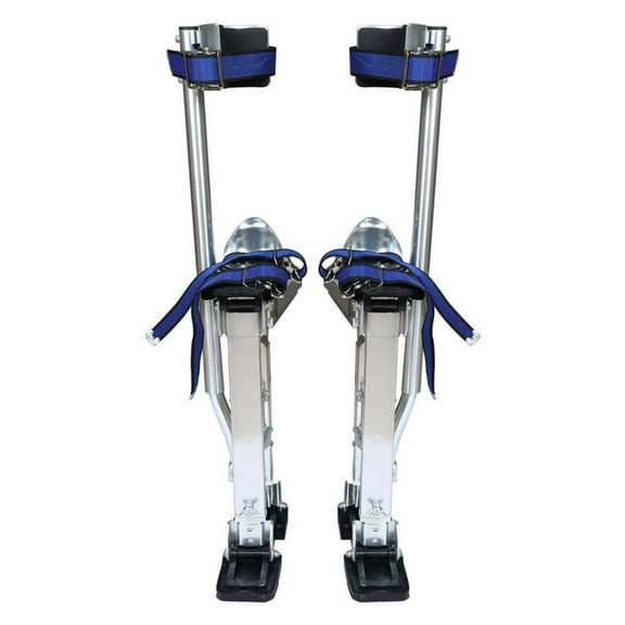 Drywall Stilts 18 - 30 inch Grade Adjustable Auminum Tool Stilt Silver for Painting Cleaning