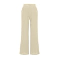 thumbnail image 4 of HomeGardon Summer Clearance!Women's Wide Leg Pants,Pants for Women 2025,Solid Color High Waist Wide Leg Pants Casual Loose Elastic Waist Straight Leg Pocket Pants,S-XXL, 4 of 6