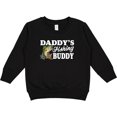 thumbnail image 2 of Inktastic Daddy's Fishing Buddy with White Text Toddler Sweatshirt, 2 of 4