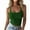 Green, variant on AherBiu Crop Tops for Women Summer Tanks Slim Fitted Stretch Camisole Tops Spaghetti Strap Sleeveless Low Cut Going out Tops