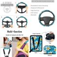 thumbnail image 5 of HUIACONG Ocean Plumeria Car Seat Covers Full Set 14 Pcs Universal Auto Interior Decor Front Rear Seat Covers with Steering Wheel Cover Seat Belt Pads Coasters Storage Bag Rearview, 5 of 7