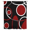 thumbnail image 2 of Black Red Sheer Curtains 108 Inches Extra Long, White Circle Geometric Abstract Texture Light Filering Curtains, Privacy Drapes Simi Floor to Veiling Curtain for Living Room Bedroom Window Treatment, 2 of 9