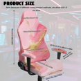 thumbnail image 2 of Jiueut Pink Golden Marble Print Gaming Chair Cover with Armrest Cover, Universal Rotating Chair Slipcovers with Elastic Bottom for Home Studio, 2 of 7