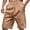 Brown, variant on Men’s Cotton Linen Casual Shorts Beach Vacation Sports Cool Summer Bottoms