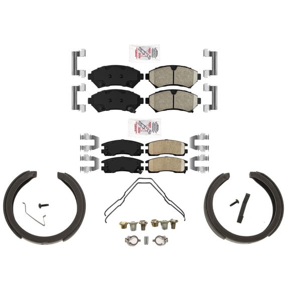 Ceramic Disc Brake Pads with Parking Brake Shoe for Chevrolet Monte Carlo 00-05