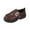 #148-Brown, variant on Women's British Style Casual Loafers - Elastic Slip-On Round Toe Low Heel Thick Sole Shoes in Solid Color, Versatile All-Season Fashionable Design for Daily Wear