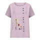 thumbnail image 4 of Camiseta Casual de Manga Corta con Botón de Cuello Redondo de las Mujeres, Tops Cortos para las Mujeres, 4 of 4
