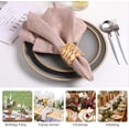thumbnail image 3 of JIAYUEZHAO Round Woven Water Hyacinth Rustic Napkin Rings,  Napkin Holder Buckles for Holiday Party, Easter, Birthday, Thanksgiving, 6 Pack, 3 of 8