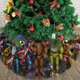 thumbnail image 3 of Falda para árbol de Navidad de cinco noches en casa de Fr-Eddy, suave y divertida, decoración navideña navideña de granja de 48", 3 of 4