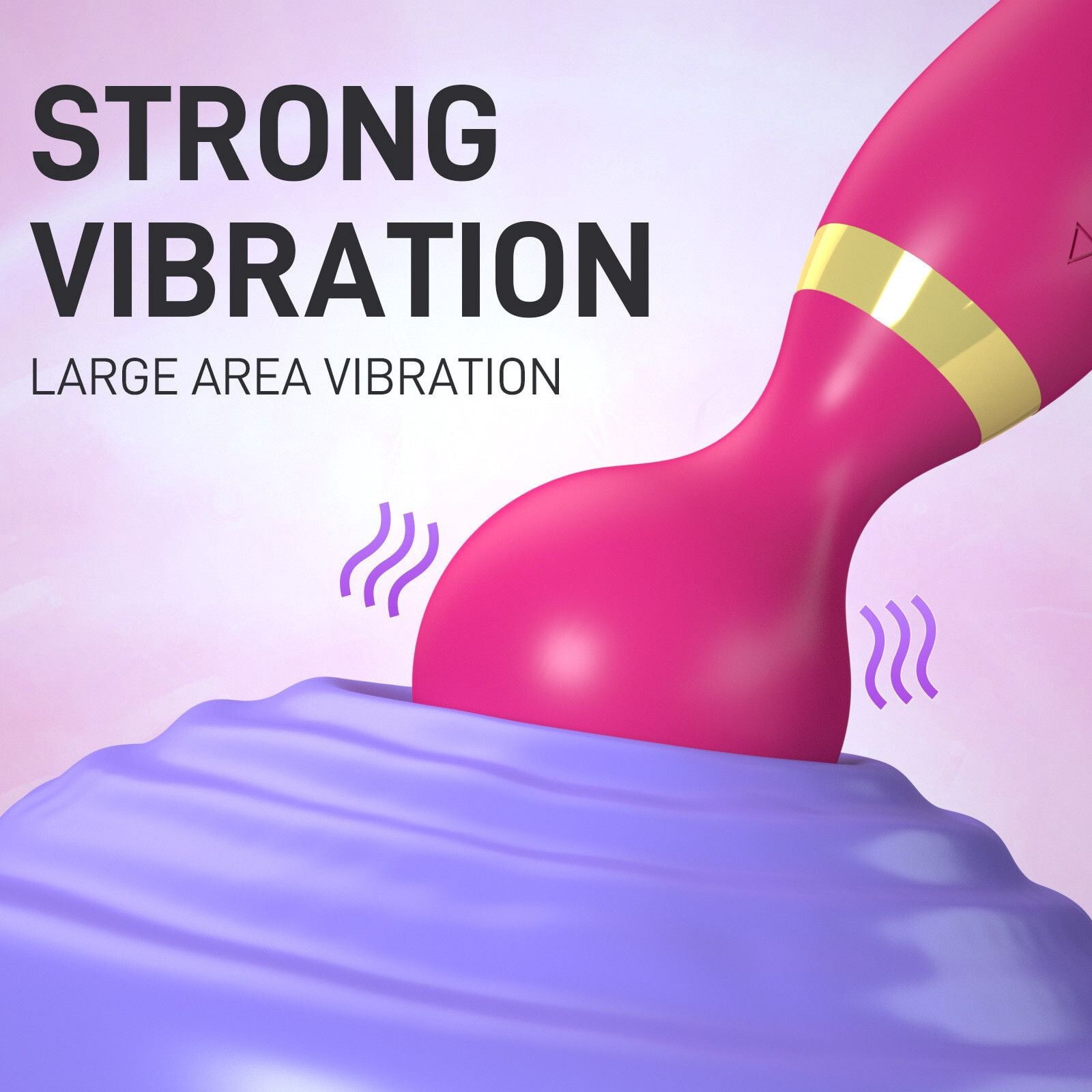 Multispeed Rechargeable Vibrating Massager Wand Personal Full Body Therapy with Silicone ABS Plastic
