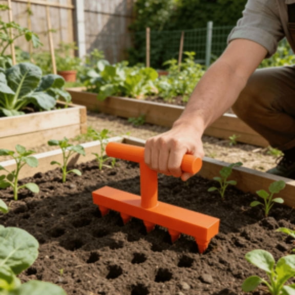 Gardening Hole Punch Seeder with Household Vegetable and Flower Seedling Puncher Balcony Vegetable Garden Seedling Sowing Tool