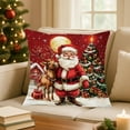 thumbnail image 5 of Costeam Christmas Decorative Pillow Covers 17.7x17.7 Inches With Soft Fabric Hidden Zipper For Home Decor Festive Xmas Sofa Bed Cushion Cases, 5 of 6