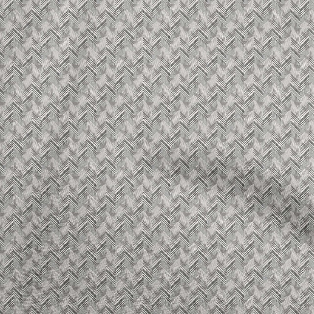 oneOone Rayon Black Fabric Chevron Craft Projects Decor Fabric Printed By The Yard 56 Inch Wide