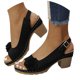 thumbnail image 3 of WILLBEST Sandalias Dama Mujer Zapatos Casuales Cómodos Sandalias De Tacón De Cuña Con Flores Huecas Y Punta Abierta, 3 of 9